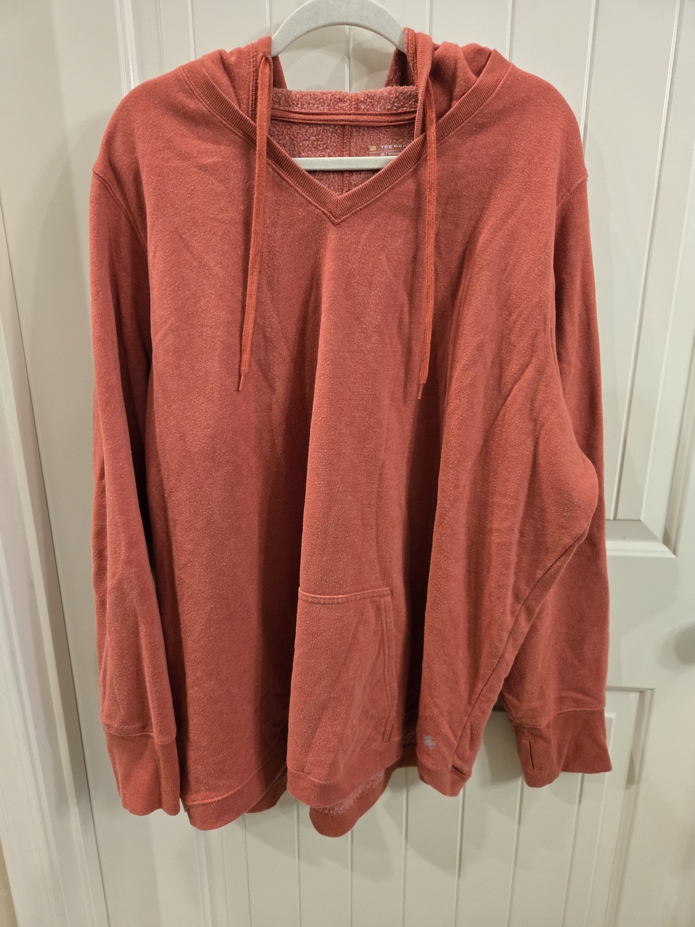 Tek gear Women's Rust V-Neck Hooded Sweatshirt Size 4x